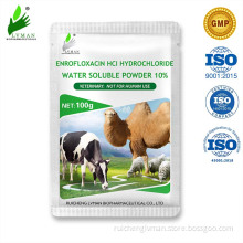 Enrofloxacin hydrochloride powder 10% for animal